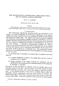 the MULTIVARIATE T-DISTRIBUTION ASSOCIATED