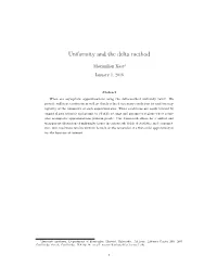 Uniformity and the Delta Method