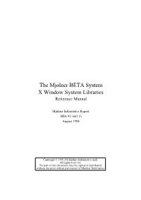 X Window System Libraries Reference Manual