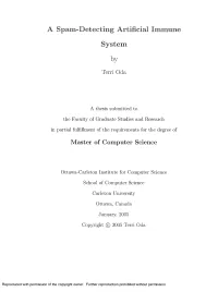 A Spam-Detecting Artificial Immune System By