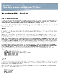 Harvest Report 2004 – Tree Fruit