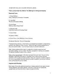 1 STANFORD FALL 2012 COURSE INFO/SYLLABUS: Thatʼs A