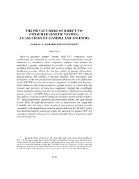 Consumer Genetic Testing: a Case Study of 23Andme and Ancestry