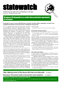 EU Agrees US Demands to Re-Write Data Protection Agreement by Tony Bunyan