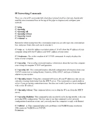 IP/Networking Commands