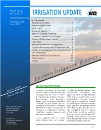 IRRIGATION UPDATE in This Issue