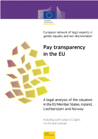 Pay Transparency in the EU