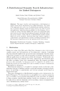 A Distributional Semantic Search Infrastructure for Linked Dataspaces