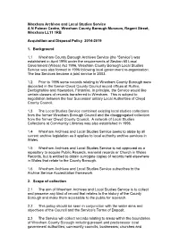 Acquisition and Disposal Policy 2014-2019 PDF Format 20Kb