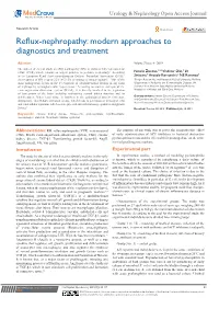 Reflux-Nephropathy: Modern Approaches to Diagnostics and Treatment