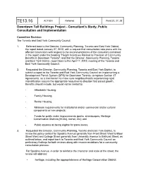 TE13.16 ACTION Referred Ward:20, 27, 28 Downtown Tall Buildings Project - Consultant's Study, Public Consultation and Implementation