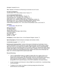 Validation of Procedures for Monitoring Crewmember Immune Function