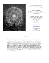 18–SU–Trinity and Salvation–Syllabus(Rev 06.25.2018)