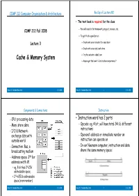 Cache & Memory System