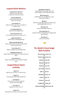 Cocktail Menu