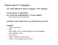 Domain-Specific Languages