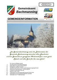 Gemeinderundschreiben Dezember