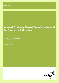 Internal Drainage Board Beneficiaries and Performance Indicators