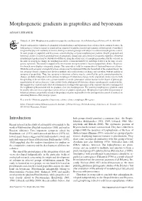 Morphogenetic Gradients in Graptolites and Bryozoans