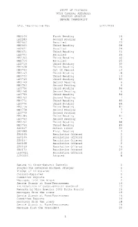 STATE of ILLINOIS 93Rd GENERAL ASSEMBLY REGULAR SESSION SENATE TRANSCRIPT