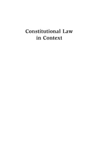Constitutional Law in Context 00A Curtis 3E V1 Cx2 11/10/10 10:02 AM Page Ii