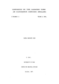 CONTEXTS of the CADAVER TOMB IN. FIFTEENTH CENTURY ENGLAND a Volumes (T) Volume Ltext