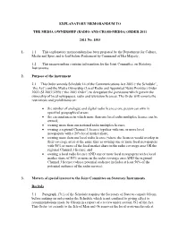 Explanatory Memorandum To