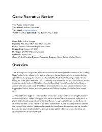 Game Narrative Review