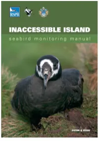 Inaccessible Island Seabird Monitoring Manual