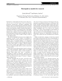 Marsupials As Models for Research