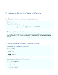 3 Additional Derivative Topics and Graphs