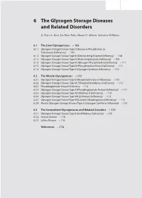 6 the Glycogen Storage Diseases and Related Disorders