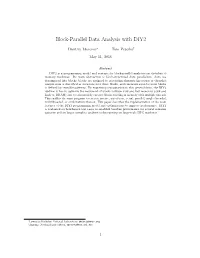 Block-Parallel Data Analysis with DIY2