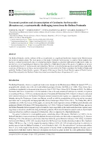 Brassicaceae), a Systematically Challenging Taxon from the Balkan Peninsula