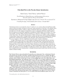 Paleofluid Flow in the Paradox Basin: Introduction