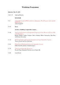 Proceedings of the 3Rd Workshop on Building and Using Comparable