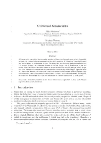 Universal Semiorders