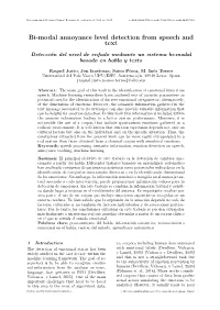 Bi-Modal Annoyance Level Detection from Speech and Text