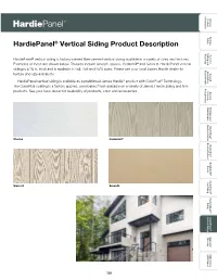 Hardiepanel® Vertical Siding Product Description