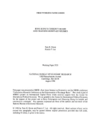 Hong Kong's Currency Board and Changing Monetary Regimes