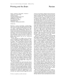 Priming and the Brain Review