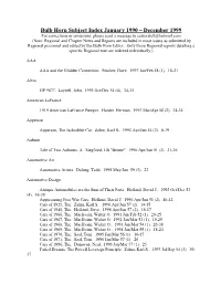 Subject Index