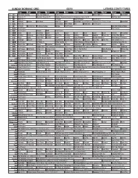 Sunday Morning Grid 4/5/15 Latimes.Com/Tv Times