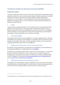 The Effective Health Care Research Consortium (EHCRC) Publication