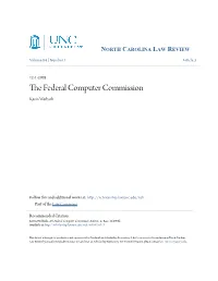 The Federal Computer Commission, 84 N.C