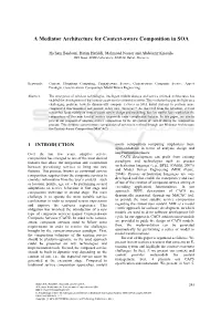 A Mediator Architecture for Context-Aware Composition in SOA