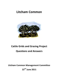Cattle Grids and Grazing Project Questions and Answers