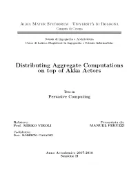 Distributing Aggregate Computations on Top of Akka Actors