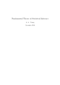Fundamental Theory of Statistical Inference