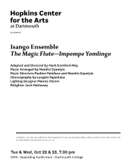 Isango Ensemble the Magic Flute—Impempe Yomlingo